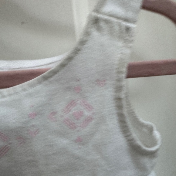 Jumping Beans 12M Girls White and Pink Geometric Patterned Tank Top Blouse - Picture 6 of 6